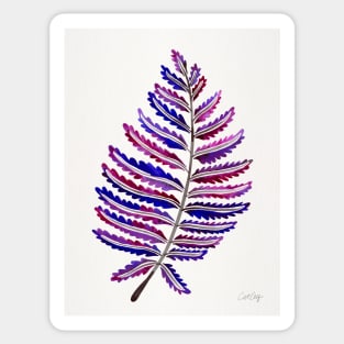 fern leaf indigo Sticker